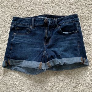American Eagle dark wash jean shorts